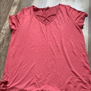 Flowy dark pink shirt
